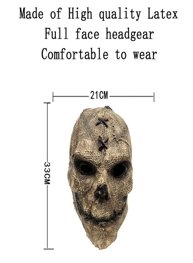 GOODKSSOP Unisex Retro Old Scary Skull Halloween Mask Cosplay Horrible Head Full Face Latex Helmet Creepy Costume Prop for Carnival Themed Party - Image 2